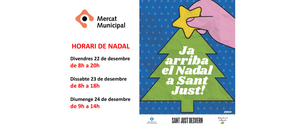 Horari de Nadal del Mercat Municipal de Sant Just Desvern