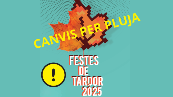 Nota Canvis per pluja